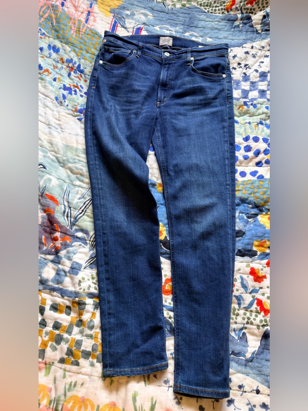 Citizens Of Humanity Dark Blue Straight-Leg Jeans